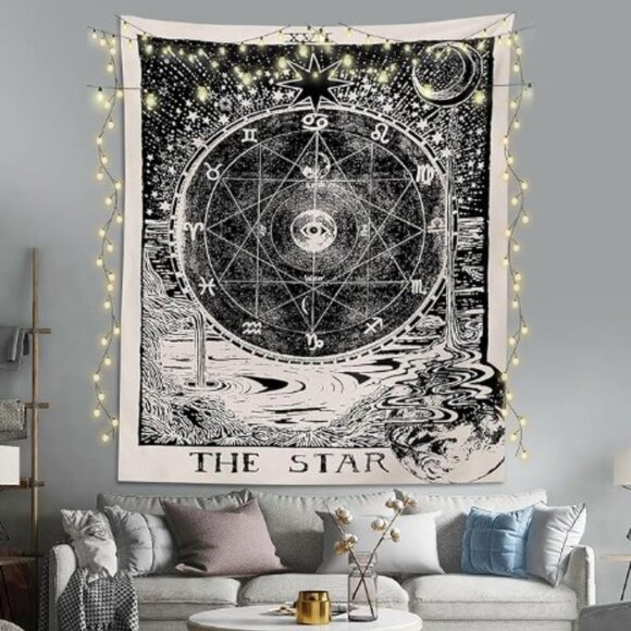 The Star Tarot Card Tapestry | Urban Outfitters - Picture 3 of 7